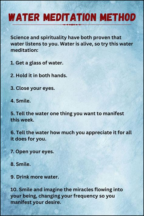 water manifestation technique.
